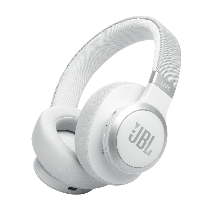 JBL Live 770NC - White CSTM - Wireless Over-Ear Headphones with True Adaptive Noise Cancelling - Hero image number null